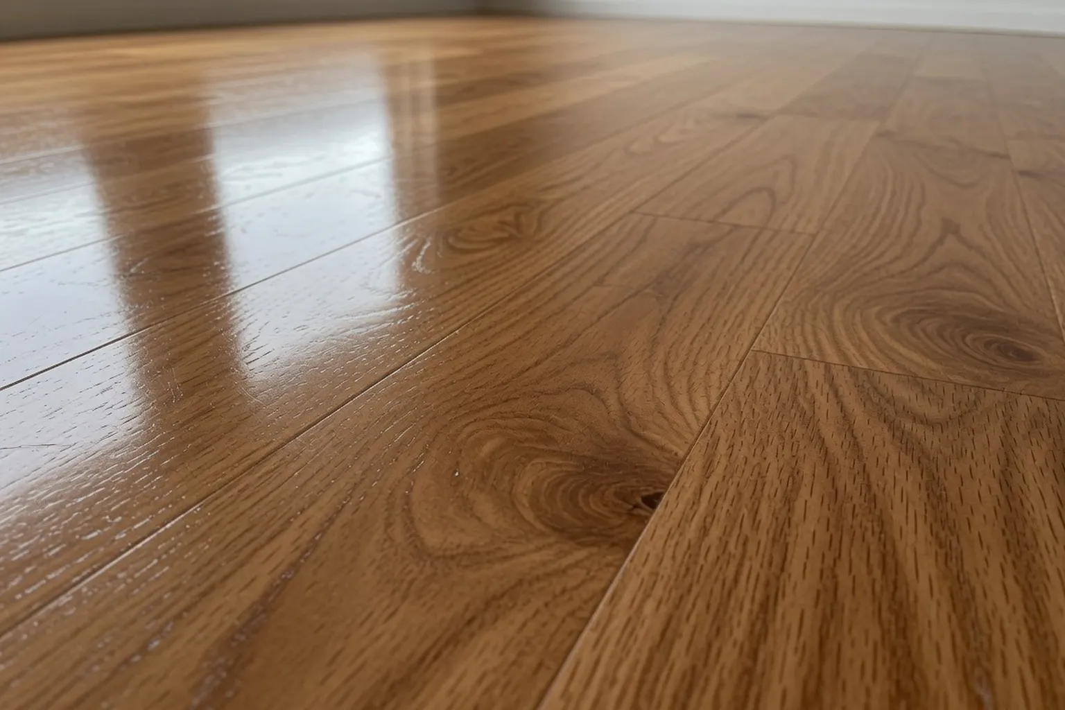 Light along a timber floor installed, sanded and finished by Element One